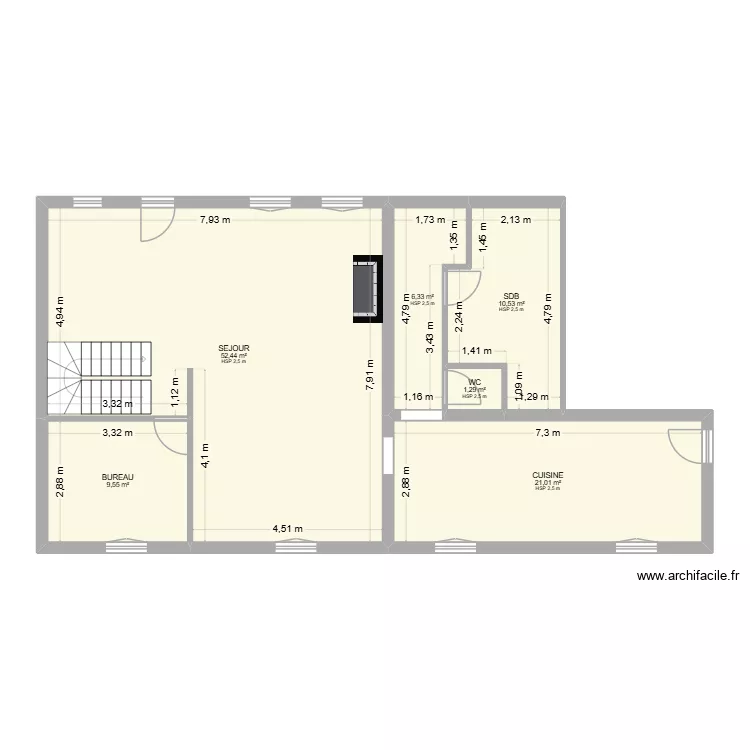 RDC PANTIER. Plan de 6 et 101 m² RDC PANTIER. Plan de 6 et 101 m²