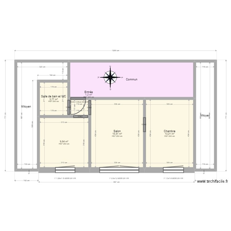 ML24006982 GERARD. Plan de 8 pièces et 79 m2