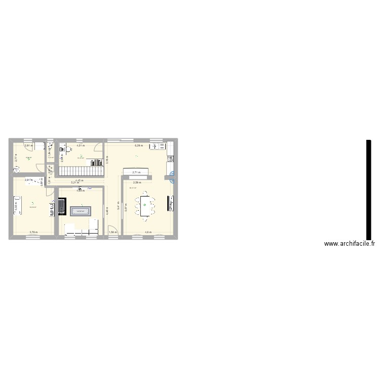 maison hergnies. Plan de 6 pièces et 114 m2