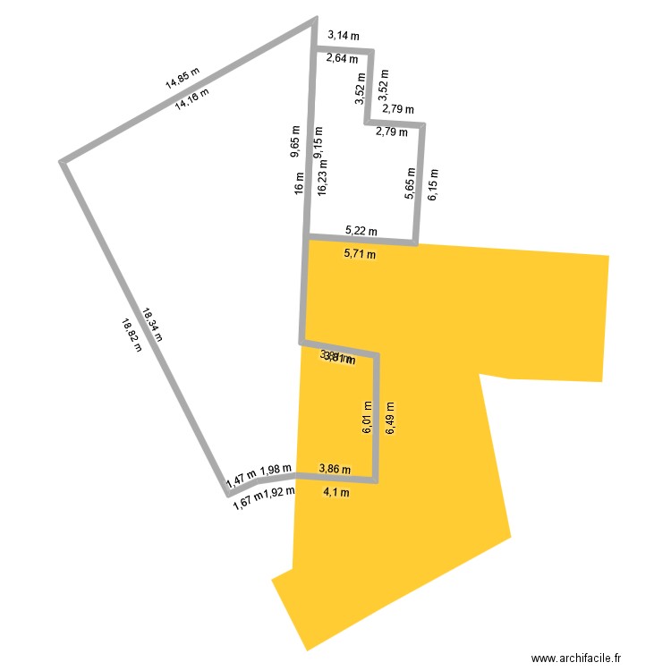 Frabre 2. Plan de 2 pièces et 228 m2