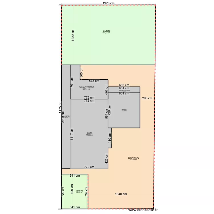 CURTE ROM 2. Plan de 