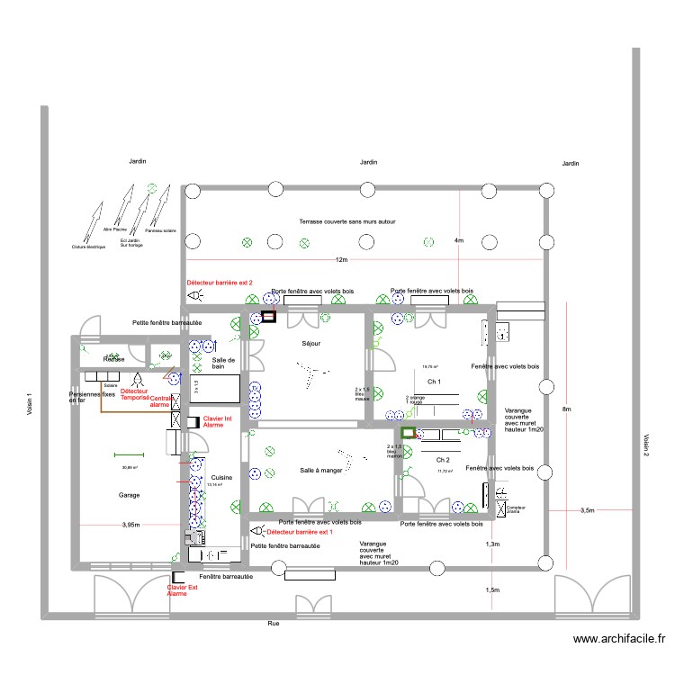 Electricit&eacute;. Alarme.. Plan de 0 pièce et 0 m2