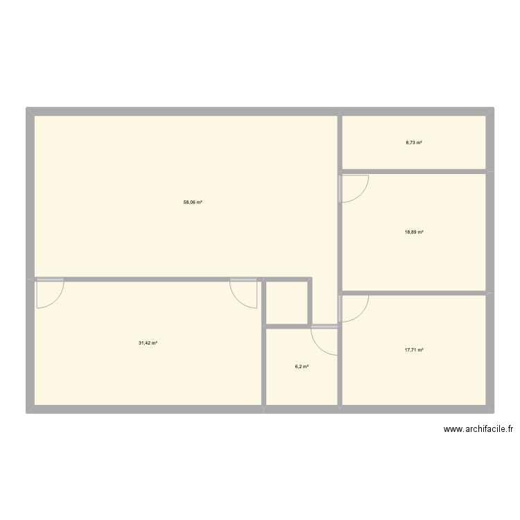 Nouveau plan accueil - vers 01. Plan de 6 pièces et 141 m2