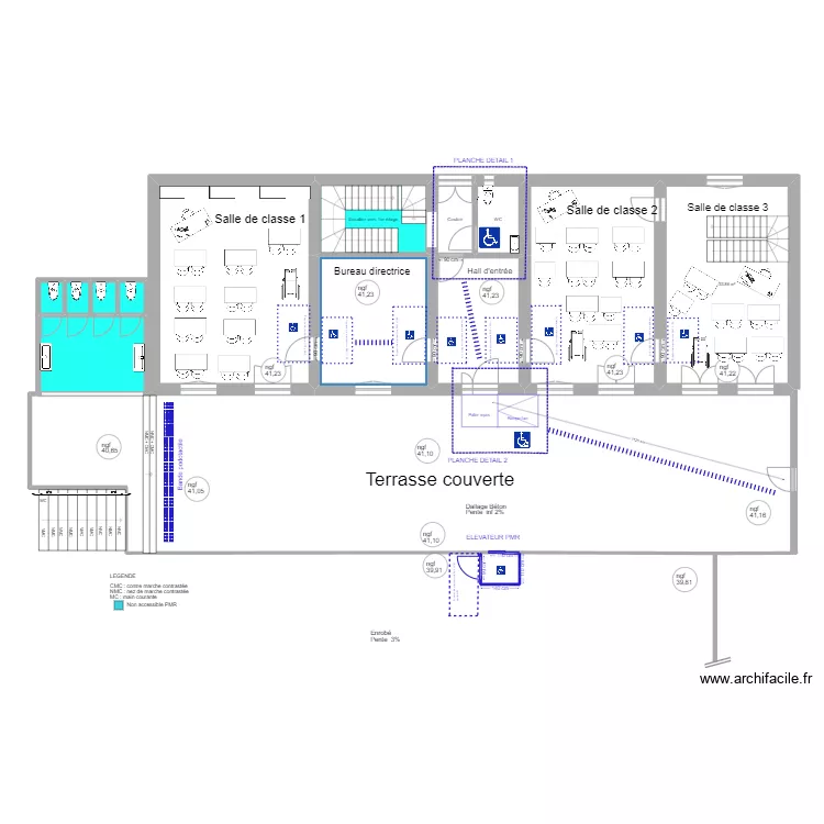 Timon david  - RDC timon david - acessibilit&eacute; AT8. Plan de 