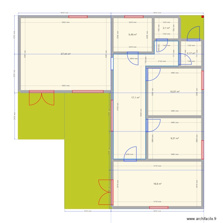 Жанна 7м 25. Plan de 10 pièces et 122 m2
