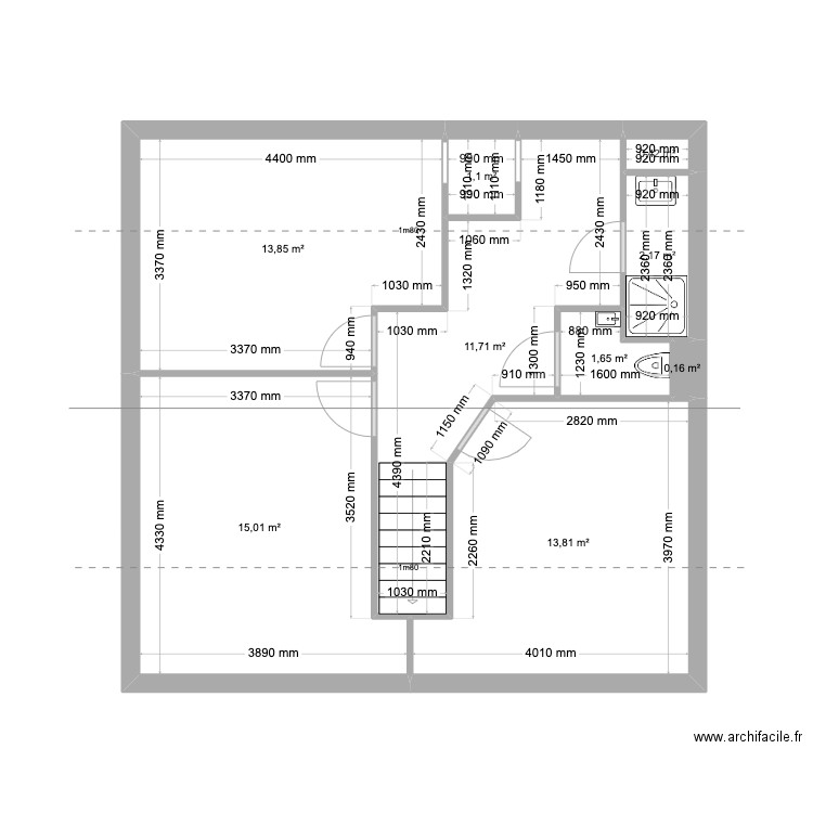 F-Husson_E2_AprèsV2. Plan de 9 pièces et 60 m2
