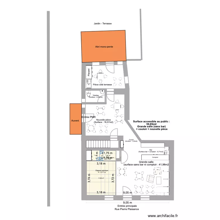CROAZAC CAF&Eacute;. Plan de 