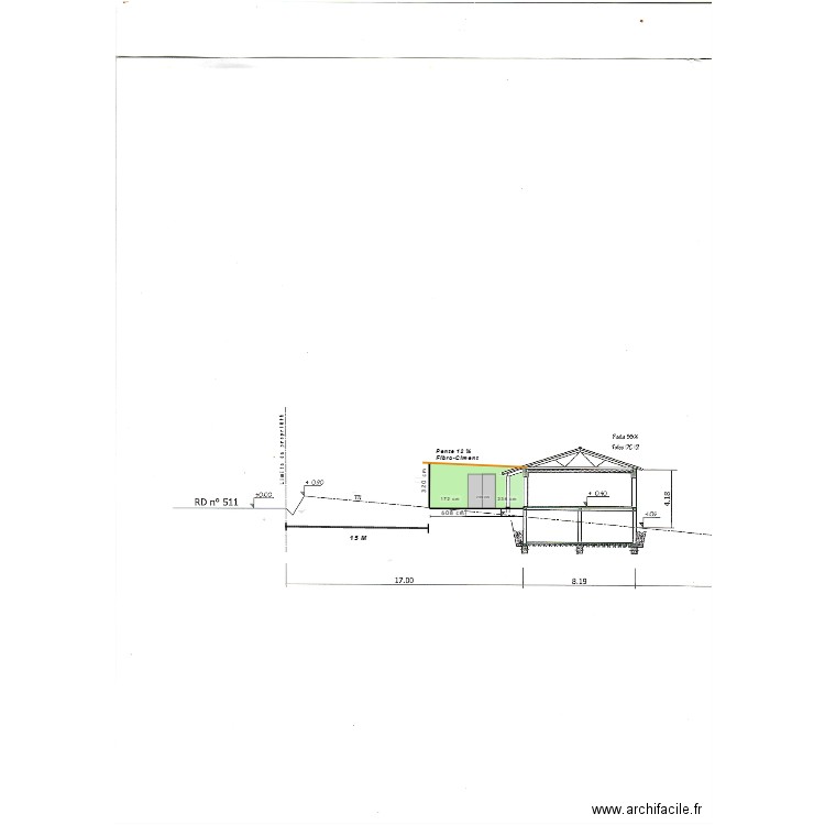 plande coupe sud est 0925. Plan de 0 pièce et 0 m2