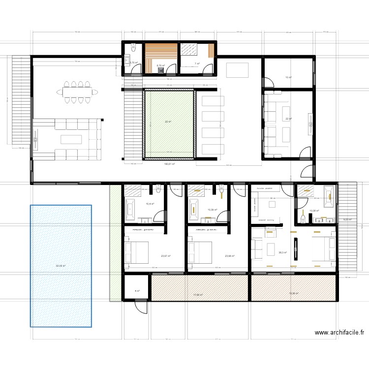 KACYIRU RP5. Plan de 58 pièces et 3432 m2