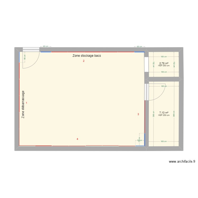 RAAL ETAGE +1 droite - plaque inox. Plan de 0 pièce et 0 m2