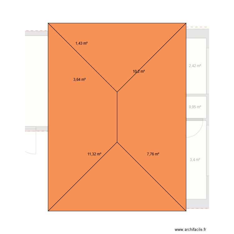 Plan maison seul. Plan de 13 pièces et 108 m2