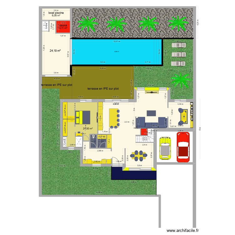 plan etage avec avance. Plan de 0 pièce et 0 m2