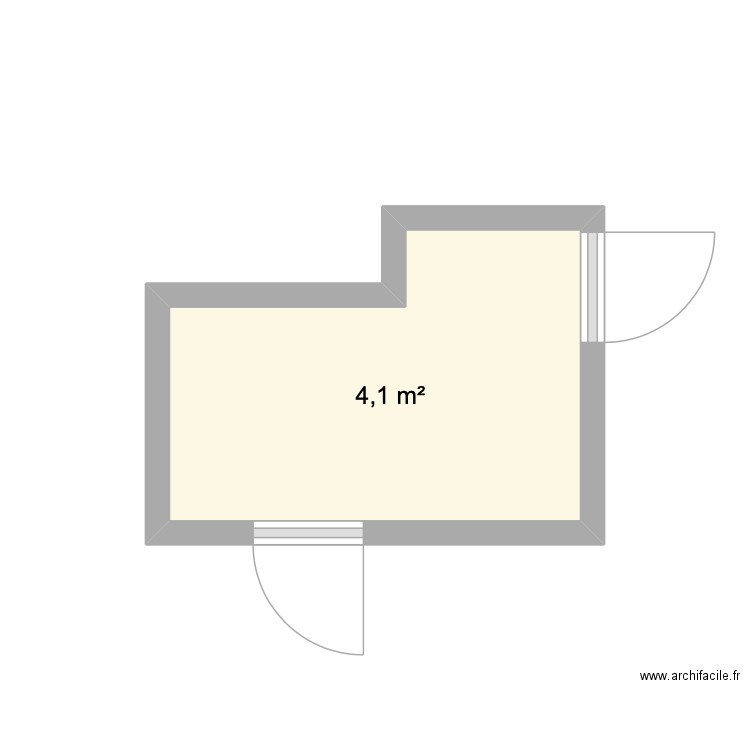 cuisine Morimont. Plan de 1 pièce et 4 m2