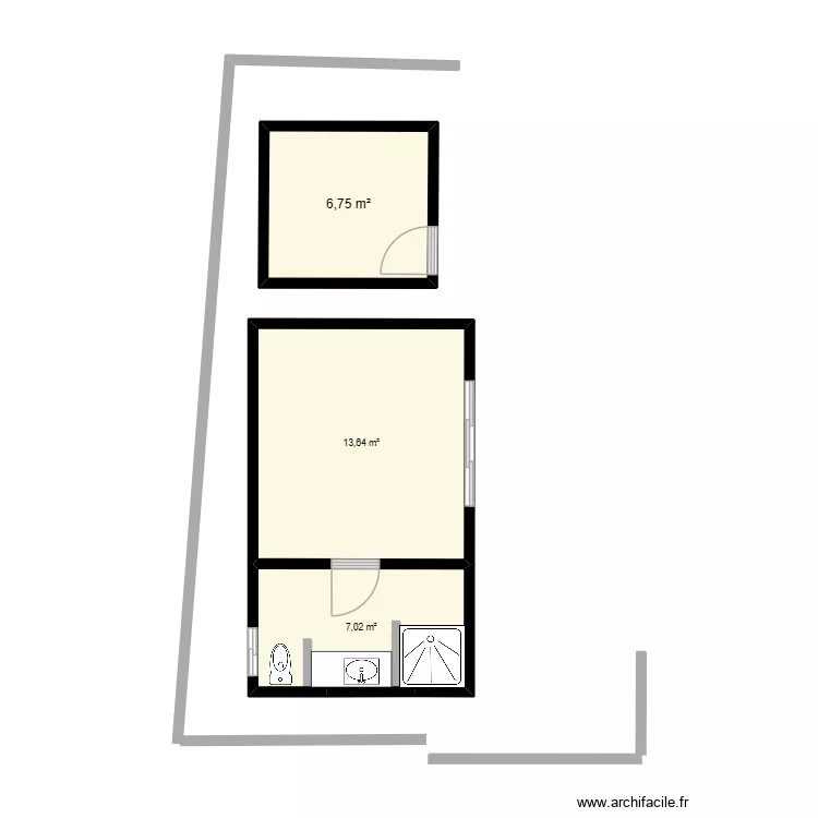 Villa 2 - Lantai 1 - BAGUS BASE V2. Plan de 3  et 27 m²