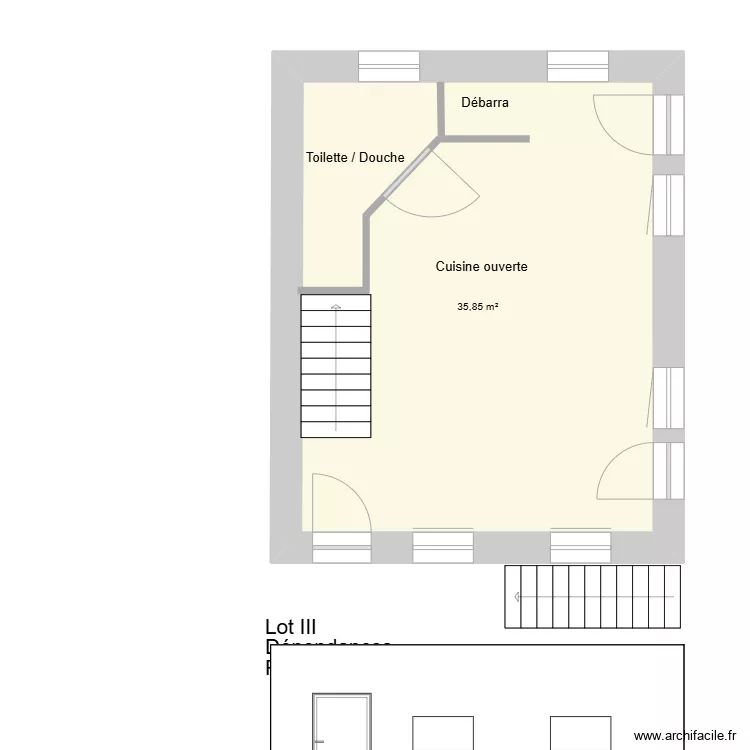 Rez bucher du 1er mai 2025. Plan de 
