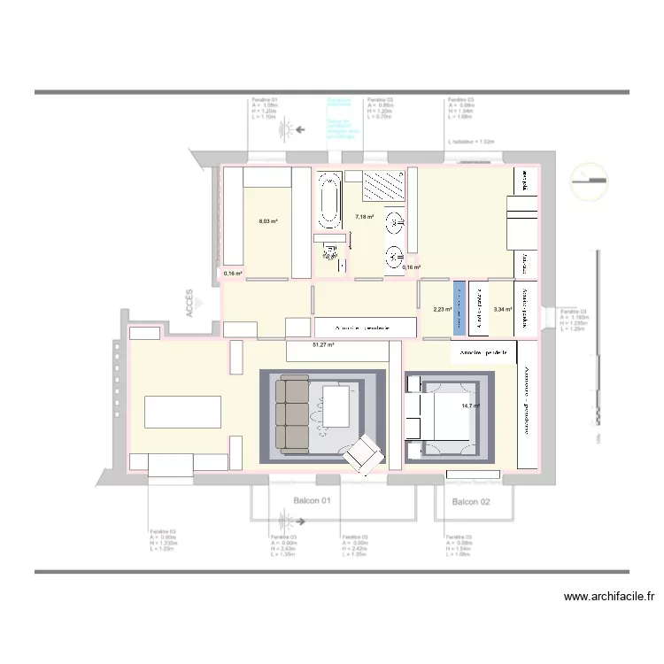 plan simplification. Plan de 9 et 88 m² plan simplification. Plan de 9 et 88 m²