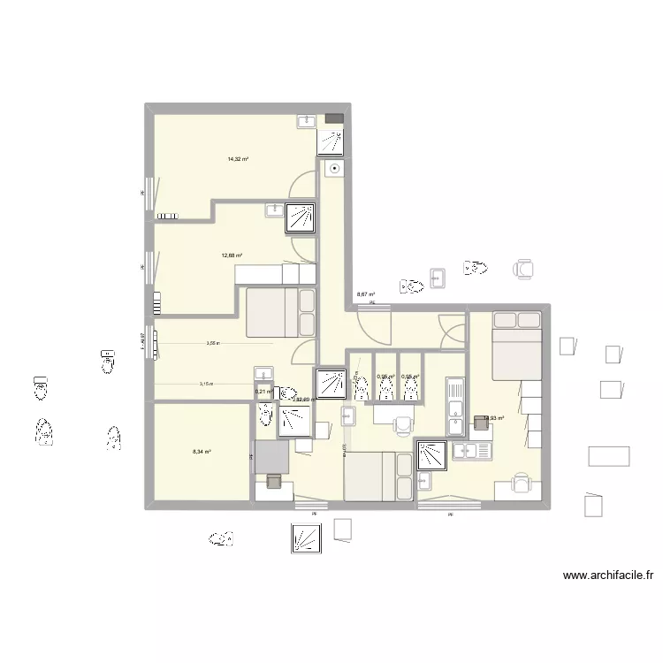 CEDRIC E7 V3. Plan de 9 Pièces et 94 m² CEDRIC E7 V3. Plan de 9 Pièces et 94 m²