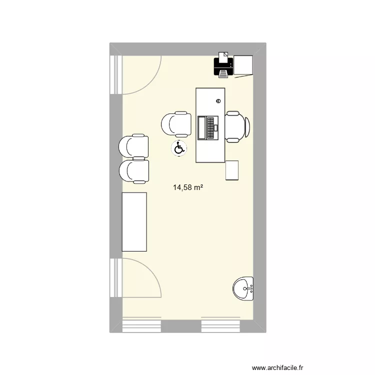 Aménagement bureau sst. Plan de 1 et 15 m² Aménagement bureau sst. Plan de 1 et 15 m²
