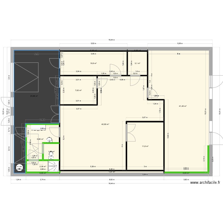 PLAN LABORATOIRE SARTILLY 2b. Plan de 15 pièces et 154 m2