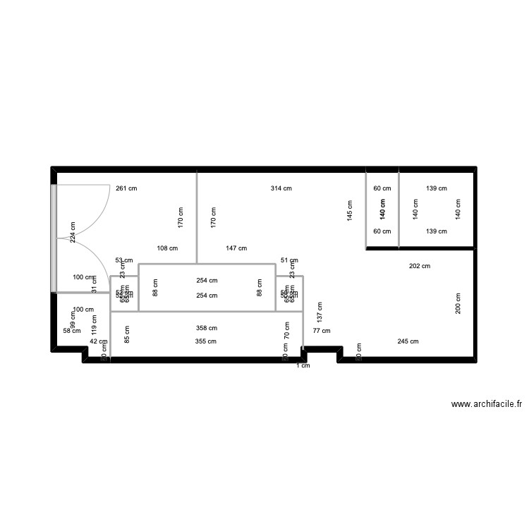 NOUVEAU. Plan de 8 pièces et 26 m2