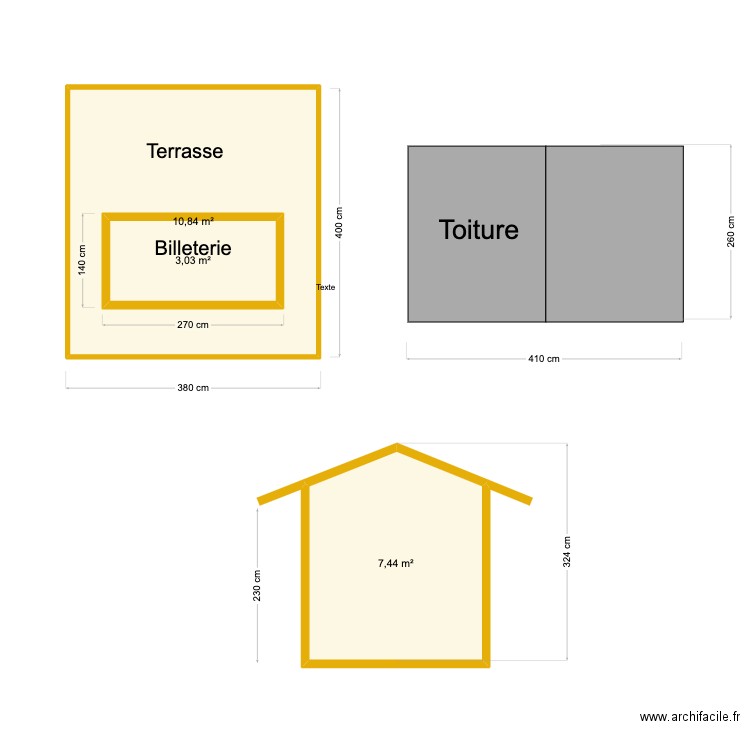 Billeterie. Plan de 0 pièce et 0 m2