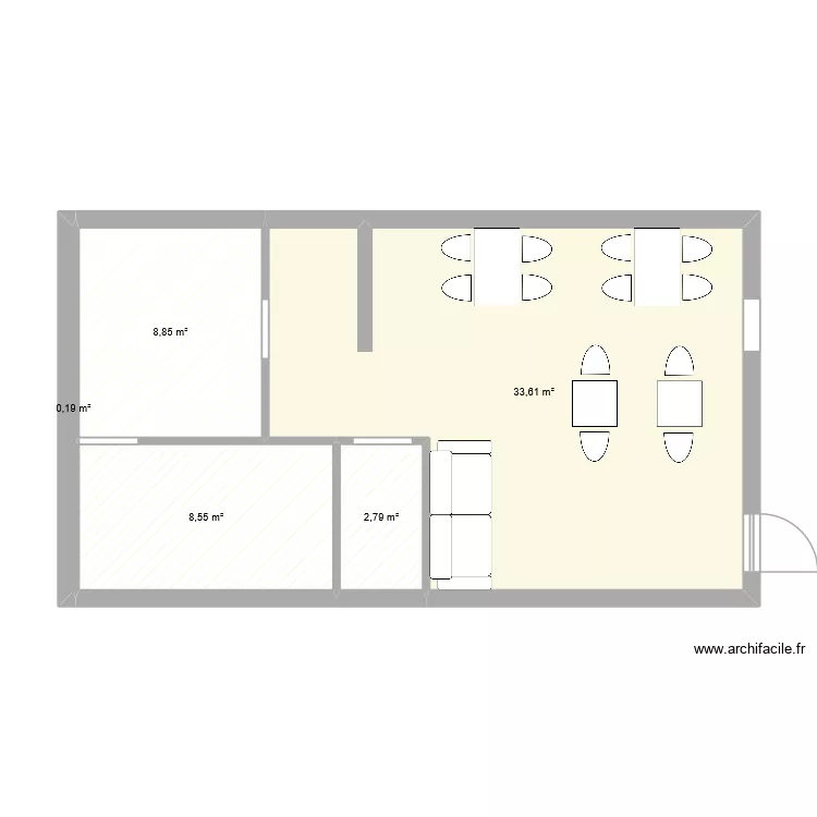 KATASHI. Plan de 5  et 54 m²
