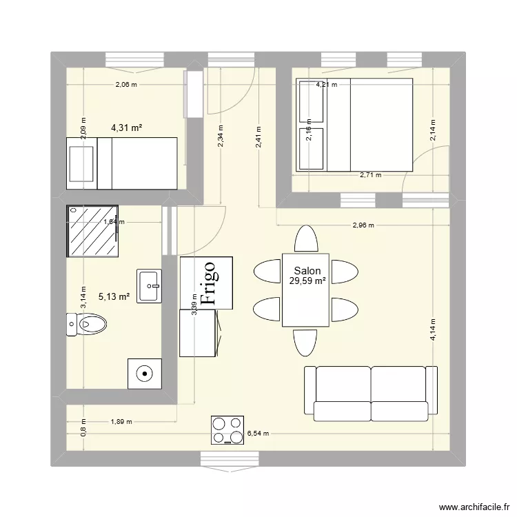 Appart Bayonne. Plan de 