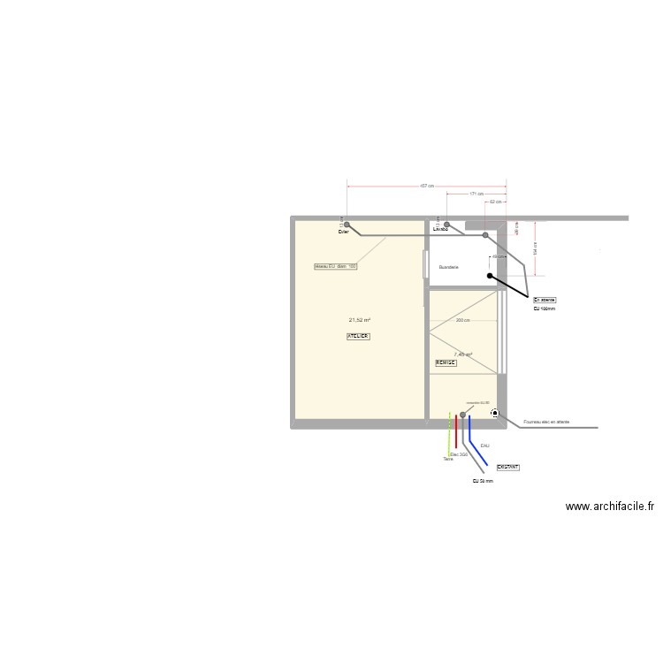 Abri de Jardin / Buanderie . Plan de 0 pièce et 0 m2