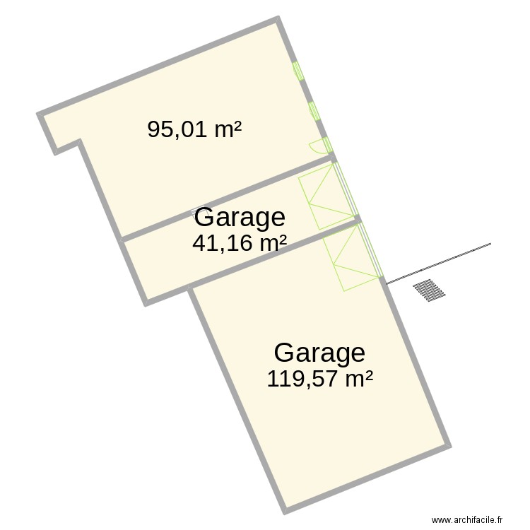 Maison. Plan de 3 pièces et 256 m2