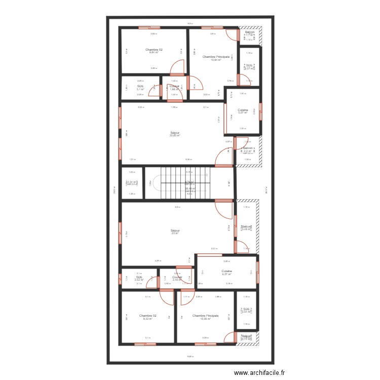 ganvala r+1 r1 2. Plan de 21 pièces et 323 m2