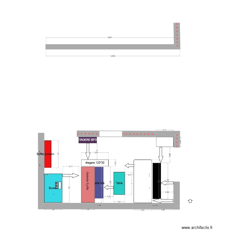 salon. Plan de 0 pièce et 0 m2