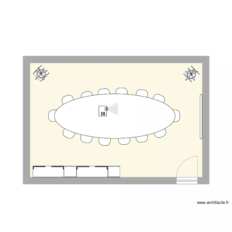 Salle EM. Plan de 