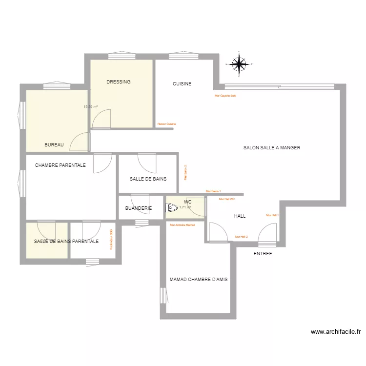 STEIMATSKY 3. Plan de 3 pièces et 20 m²