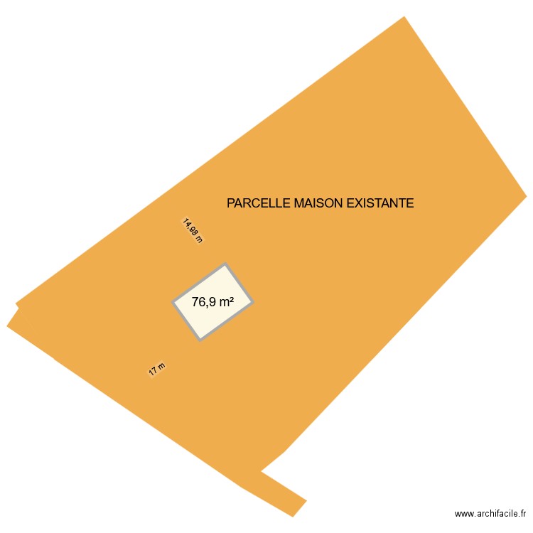 Parcelle Gatinais. Plan de 1 pièce et 77 m2