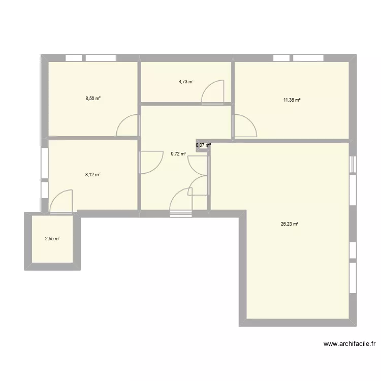 30 &eacute;glantine. Plan de 8 pièces et 71 m²