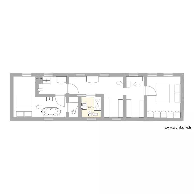 2EME. Plan de 2  et 3 m²