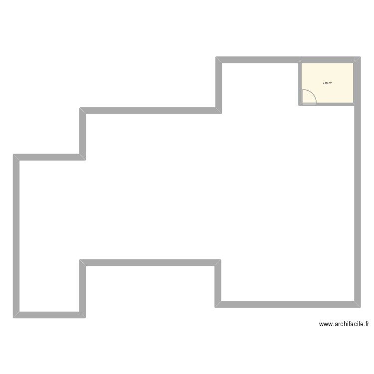 perso 1. Plan de 1 pièce et 8 m2