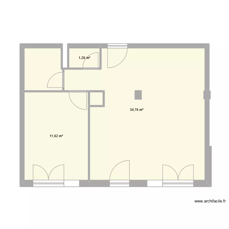 Appartement la bocca. Plan de 4 pièces et 48 m² Appartement la bocca. Plan de 4 pièces et 48 m²