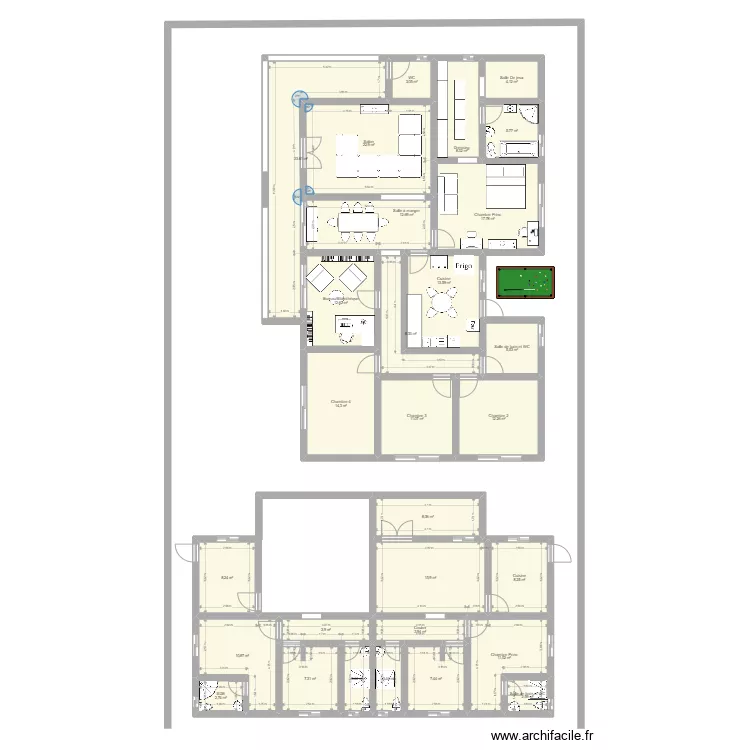 Bertoua Dimension. Plan de 29  et 273 m²