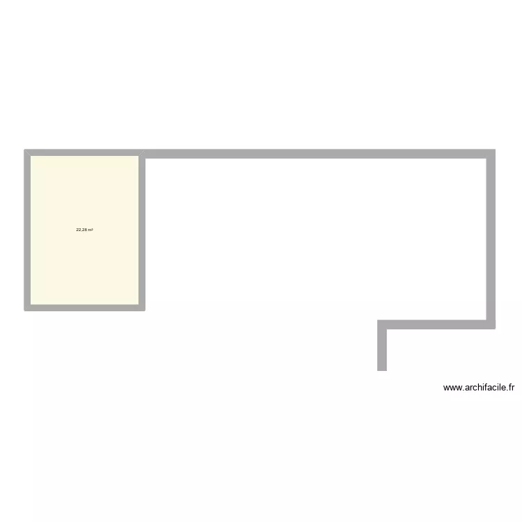 maison 2. Plan de 1  et 22 m²
