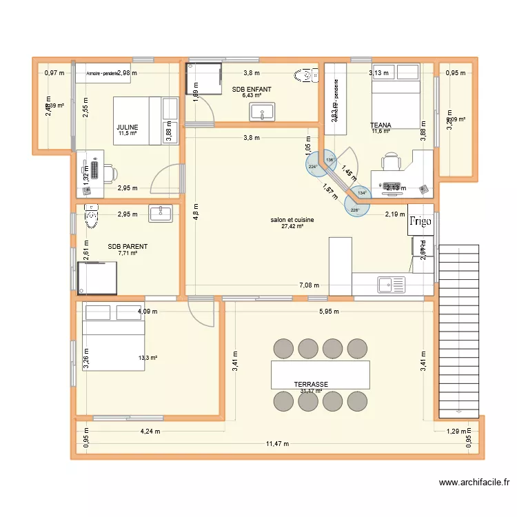 CHALET PLAN ARCHIFACILE. Plan de 9 et 115 m² CHALET PLAN ARCHIFACILE. Plan de 9 et 115 m²