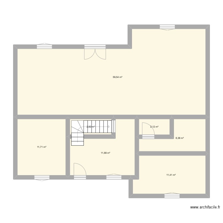 RDC MDV. Plan de 7 pièces et 106 m2