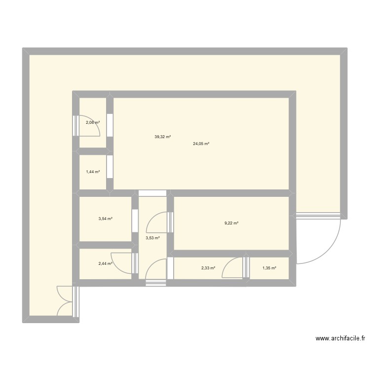 labo mougey. Plan de 10 pièces et 89 m2