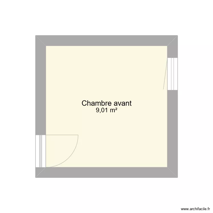 chambre avant. Plan de 