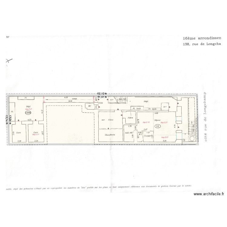 LONG 01 200. Plan de 1 pièce et 670 m2