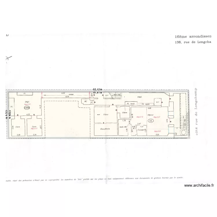 LONG 01 200. Plan de 