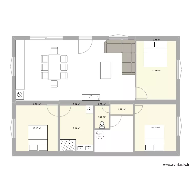 appartemen Barraux. Plan de 10 et 44 m² appartemen Barraux. Plan de 10 et 44 m²