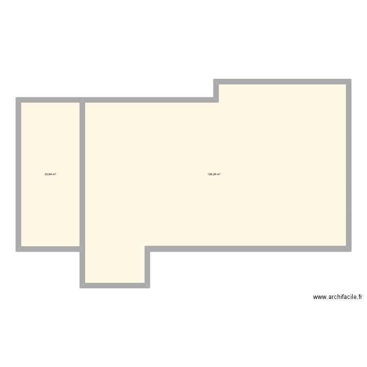 Strivay. Plan de 2 pièces et 152 m2
