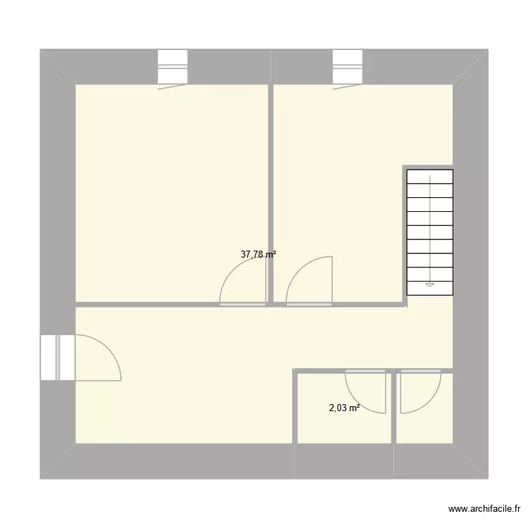1700.1. Plan de 2  et 40 m²