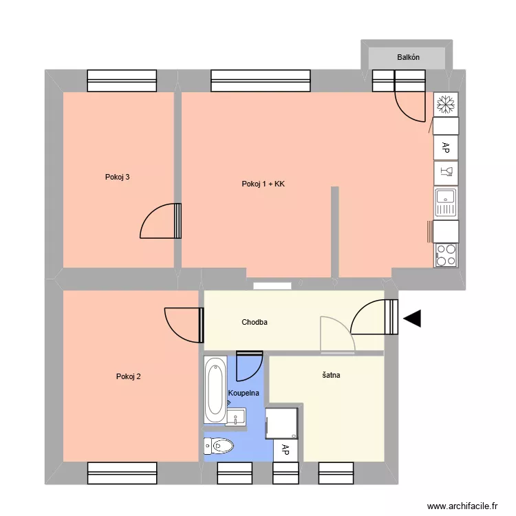 Dukelsk&aacute; 636 byt 5. Plan de 12 Pièces et 189 m²